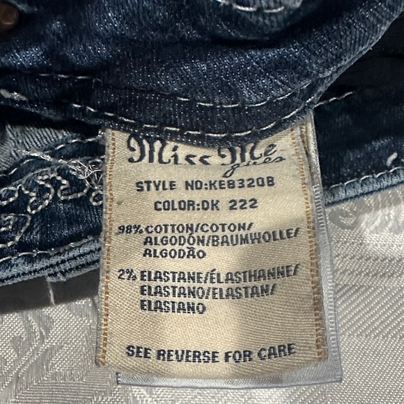 Miss Me Blue Boot Cut Jeans with Embellished Pocket - Picture 6 of 7